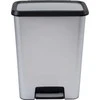 Curver 50L Talpos Inox Spalvos Pedalinė Šiukšlių Dėžė Compatta