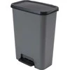 Šiukšliadėžė CURVER COMPACT DUO, pilka, 46 l