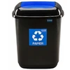 Šiukšliadėžė Plafor, 12 l, mėlyna/juoda