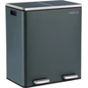 SONGMICS dviejų skyrių atliekų rūšiavimo šiukšliadėžė, 2 x 30 l, antracito spalvos, LTB60GS