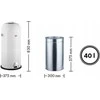 Šiukšliadėžė Wesco Šiukšliadėžė balta Kickmaster Maxi 40l Wesco