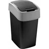 Curver Šiukšliadėžė Flip Bin 45L juoda-sidabrinė