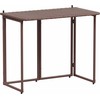 Sulankstomas sodo stalas, rudas, 90x51x75 cm, polirotangas
