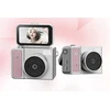 Skaitmeninis fotoaparatas Xrec Mini Fotoaparatas Kamera Retro Video 2k Pakabukas Raktų pakabukas Sukamas Ekranas / Xrec X7 / Rožinė - Pilka