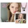Skaitmeninis fotoaparatas Xrec Mini Fotoaparatas Kamera Retro Video 2k Pakabukas Raktų pakabukas Sukamas Ekranas / Xrec X7 / Rožinė - Pilka