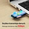 UNITEK Y-9327A kortelių skaitytuvas USB 3.2 Gen 1 (3.1 Gen 1) Type-A Juodas