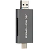 Atminties kortelių skaitytuvas - JJC CR UTC4AC Dual Slot USB 3.1 312MB/s Pilka