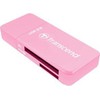TRANSCEND kortelių skaitytuvas USB 3.1 Gen 1 SD/Micro SD, rožinis