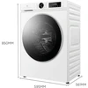 TCL Skalbimo mašina | FP0944WA0 | Energy efficiency class A | Front loading | Skalbimo talpa 9kg | 1400 RPM | Gylis 56 cm | Plotis 60 cm | Ekranas | LED | Steam function | Baltas