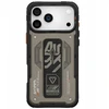 Dėklas Skinarma Aegis skirtas Apple iPhone 17 Pro Max Magnetic Charging + Grip Stand pilkos spalvos