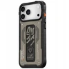 Dėklas Skinarma Aegis skirtas Apple iPhone 17 Pro Max Magnetic Charging + Grip Stand pilkos spalvos