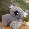 Skleplolki Pliušinių žaislų talismanas didelis pliušinis žaislas 3in1 pagalvė su antklode Koala pilka (TR-K06)