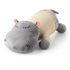 Skleplolki „Trusty Plush Toys“, didelis pliušinis žaislas, 3 viename pagalvė su antklode, pilkas hipopotamas (TR-K02)
