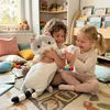 Skleplolki Patikimi pliušiniai žaislai, didelis pliušinis žaislas, 3 viename pagalvė su antklode, pilkas kačiukas (TR-K08)