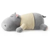 Skleplolki „Trusty Plush Toys“, didelis pliušinis žaislas, 3 viename pagalvė su antklode, pilkas hipopotamas (TR-K02)
