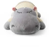 Skleplolki „Trusty Plush Toys“, didelis pliušinis žaislas, 3 viename pagalvė su antklode, pilkas hipopotamas (TR-K02)