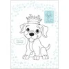 A4 spalvinimo puslapis Blizgučių magija. Princesės šunys. Trufflek STICKERS SKRZAT 075816