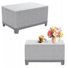 Keter Garden table/storage box Scandi Storage Table light pilkas/dark steel pilkas