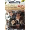 Skrzynkazdrewna Mozaikiniai marmuriniai akmenukai 10x10mm rudi