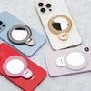 OEM telefono stovas CIRCLE MIRROR - priklijuojamas - sidabrinis