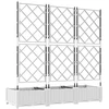 Sodo vazonas 3 vnt. Balta 120 x 40 x 125,5 cm PP