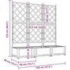 Sodo vazonas 3 vnt. Balta 120 x 40 x 125,5 cm PP