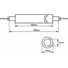 SLIDE Centrinis duslintuvas 70mm SLIDE RS 304SS 550mm