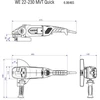 Kampinis šlifuoklis Metabo WE 22-230 MVT