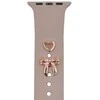 TFO Pin Charms set for watch straps bow rose auksinis