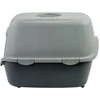 Stefanplast Cat toilet closed Cathy 56x40x40cm pilkas žalias