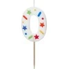 Slowmoose PartyDeco wieczka urodz.Cyfra 0 balta konfetti 5,5cm 39933
