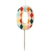 Party Deco PartyDeco gimtadienio žvakė Nr. 0 rombo formos, 55 cm, mišinio spalva 67042