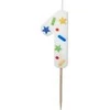 Slowmoose PartyDeco wieczka urodz.Cyfra 1 balta konfetti 5,5cm 39971