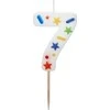 Slowmoose PartyDeco wieczka urodz.Cyfra 7 balta konfetti 5,5cm 40212