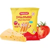 Traškus Smileat Smilondas Ekologiškas pomidorų sūrio užkandis vaikams po 15M 25G