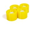 Plastikiniai SMJ ratukai riedlentėms 60x45mm /4vnt./ geltoni