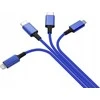 Smrter smrter Hydra ELITE 6in1 Nylon-Ladekabel USB kabelis tipas USB-C, tamsiai mėlyna mažmeninė prekyba