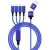 Smrter smrter Hydra ELITE 6in1 Nylon-Ladekabel USB kabelis Tipas Lightning, mėlyna mažmeninė prekyba