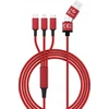 smrter HYDRA ULT RD – Ladekabel USB-A/USB-C –> mikro USB Lightning ir USB-C