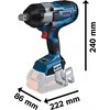 Smūginis veržliasukis Bosch Bosch Akumuliatorinis smūginis veržliaraktis BITURBO GDS 18V-1050 HC Professional be akumuliatoriaus ir kroviklio, 18V (mėlyna/juoda, be akumuliatoriaus ir įkroviklio, 3/4)