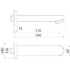 Snapelis Deante Įleidžiamas snapelis 1/2 "194mm - NAC 081K