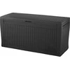 Curver Keter sodo dėžė Comfy, plastikinė, grafito spalvos, 270 l talpa, K229525