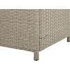 Beliani Skrzynia ogrodowa MODENA Technorattan 126 cm 46 cm Beżowoszary