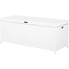 Beliani Garden Box MODENA Technorattan 158 cm 63 cm Baltas