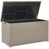 Beliani Garden Box MODENA Technorattan 155 cm 75 cm rusvai gelsvas-pilka