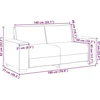 Dvivietė sofa, 180x77x82 cm, linas