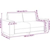 Dvivietė sofa, šviesiai pilka, 180x77x82 cm, audinys