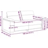 Dvivietė sofa, šviesiai pilka, 180x81x84 cm, audinys