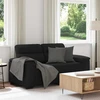 Dvivietė sofa, juoda, 160x81x84 cm, audinys