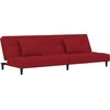 Dvivietė sofa-lova su dvejomis pagalvėmis, vyno, aksomas